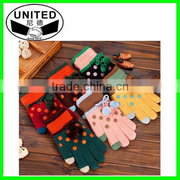 3 finger phone gloves knitted gloves winter fashion gloves for smartphone
