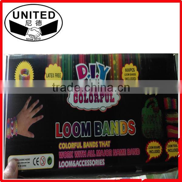 creative kids gift eco-friendly rubber DIY loom bracelet