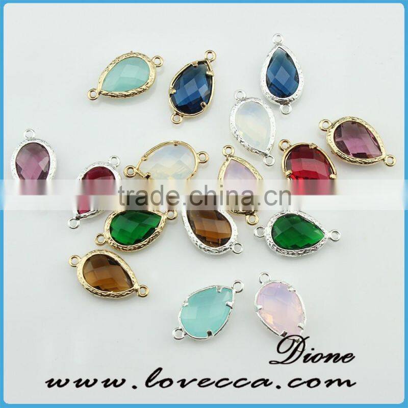 wholesale fashion various colors glass faceted birthstone pendant