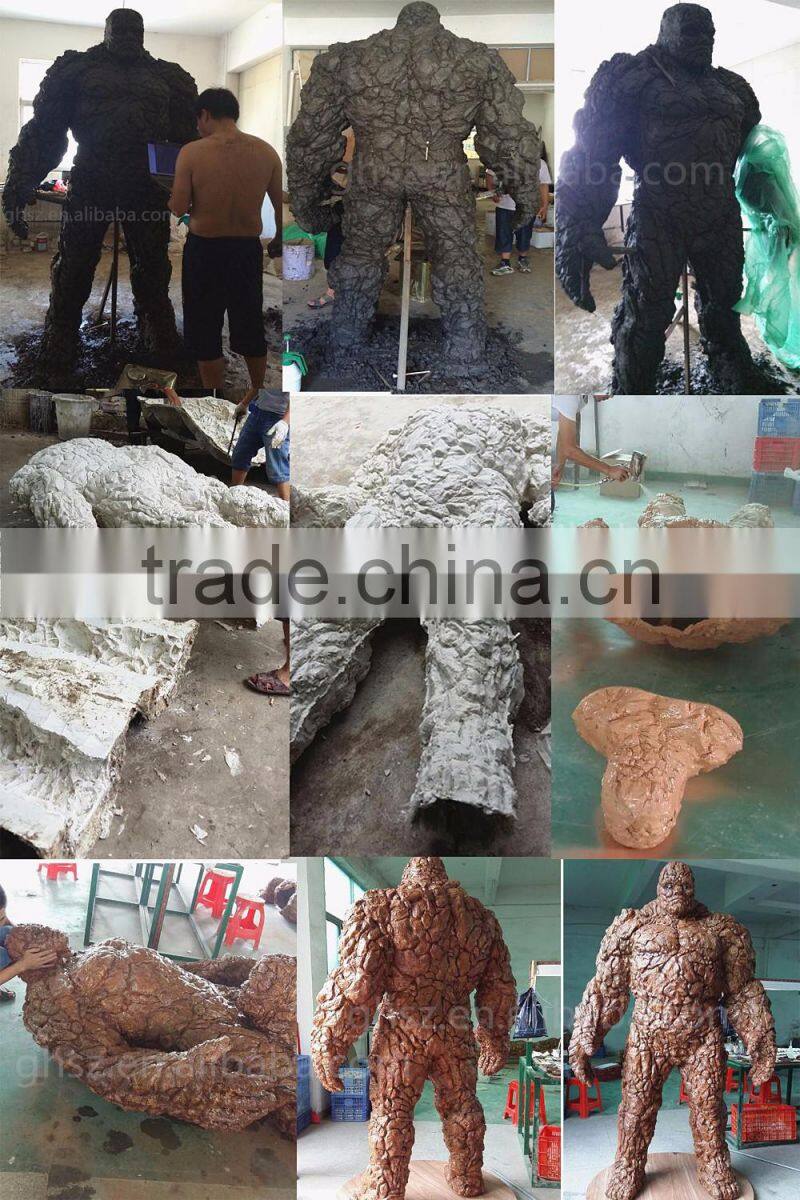 Garden jungle wildlife fiberglass silverback gorilla statue