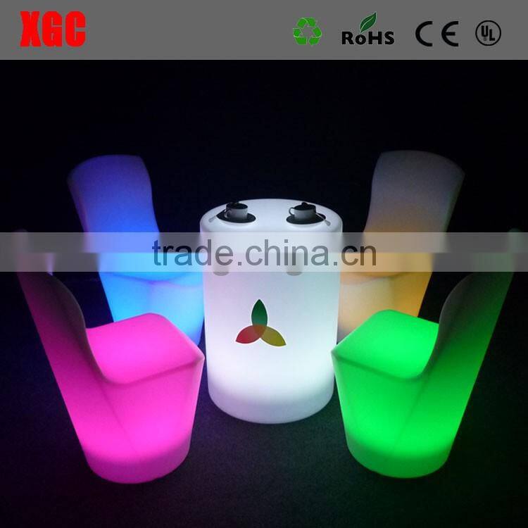 Modern PE plastic led cocktail bar table party decorations led table