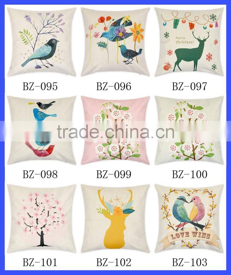 wholesale christmas decorations cute digital print cartoon throw pillow case