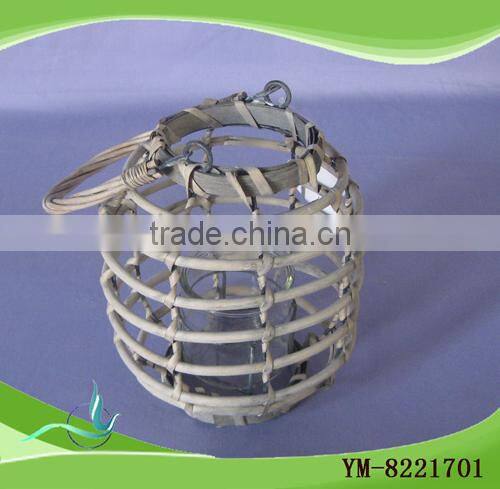 Grey Willow Candle Lantern