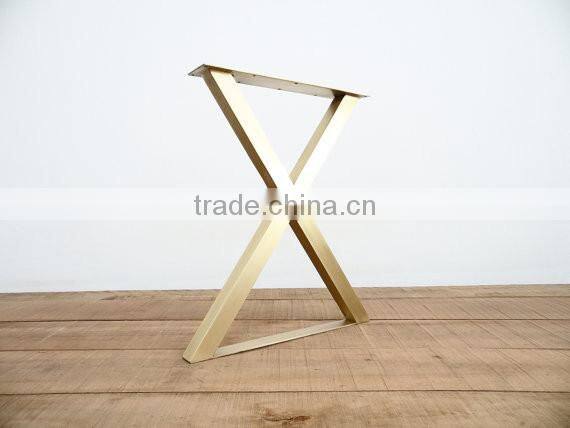 Modern stainless steel dining table feet for wood furniture design