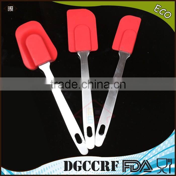 NBRSC Cake Cream Scraper Mixing Batter Butter silicone Spatula with stain steel handle