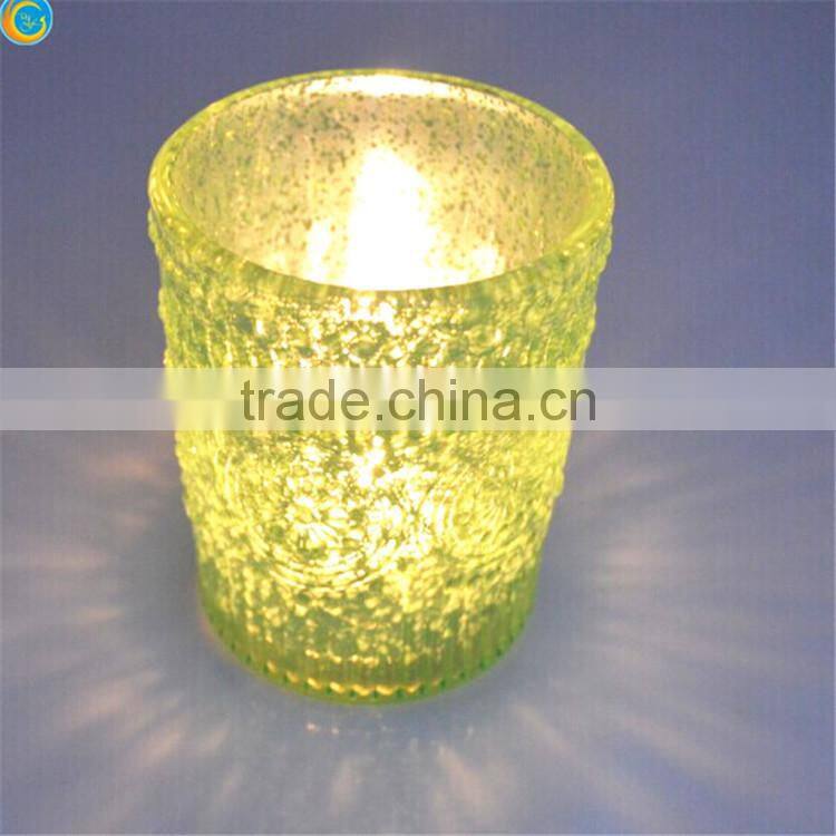 Manufacturer Selling colorful selivering Glass Candle Holder