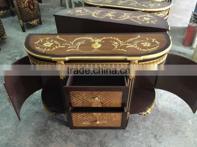 Indian Living Room Wood Carving Furniture Cabinet In Wood top