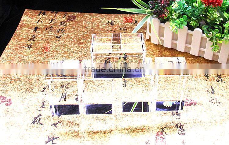 2016 Newest inner 3d laser crystal cube with led base