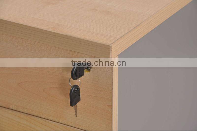 5 wheels Metal mobile pedestal professional office steel filling cabinet