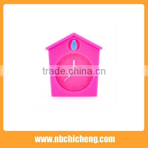 Houses Shape Small Needles Silicone Travel Alarm Clock