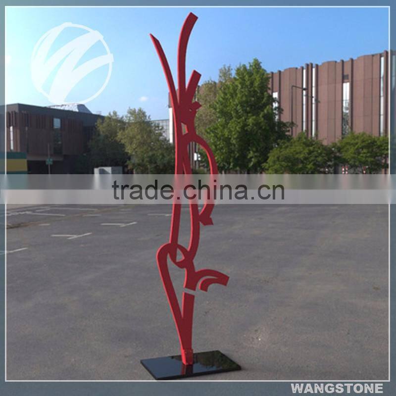 Large modern abstract garden stainless steel sculpture