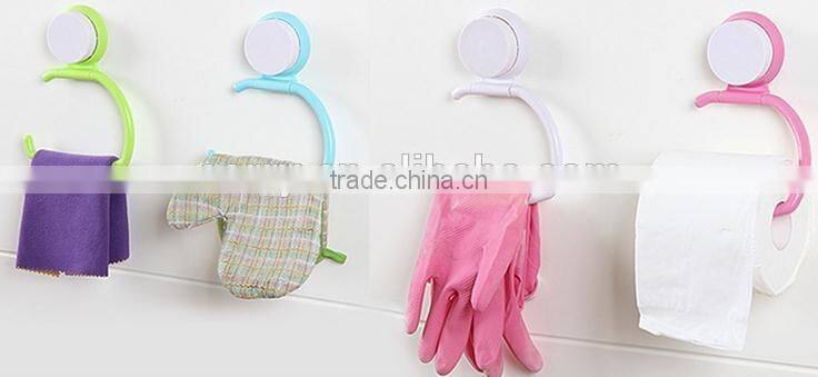 Vacuum suction cup kitchen and bathroom plastic shelf/holder/Towel rack/roll tissue stand