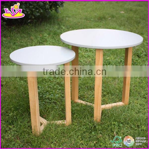 Hot new product for 2015 wooden round table for kids,modern wooden toy children round table,outdoor wooden round table W08G036