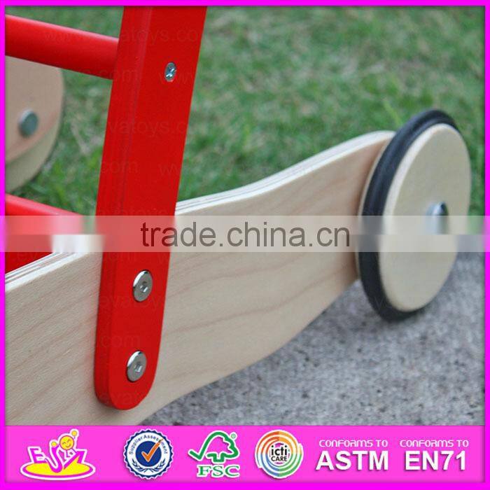 2015 Best seller wooden walker toy for kids,Fuuny play children wooden walker,Top quality wooden walking toy for baby W13C013