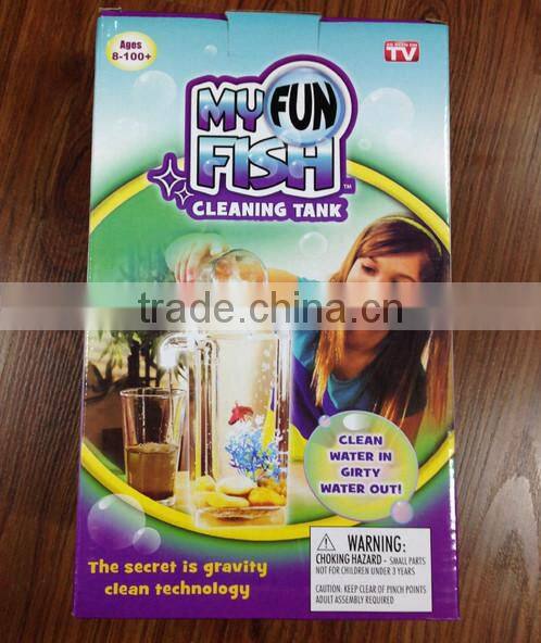 New fshion My Fun Fish Kid Self Cleaning Beta Aquarium Bowl Tank hot My Fun Fish Cleaning Tank