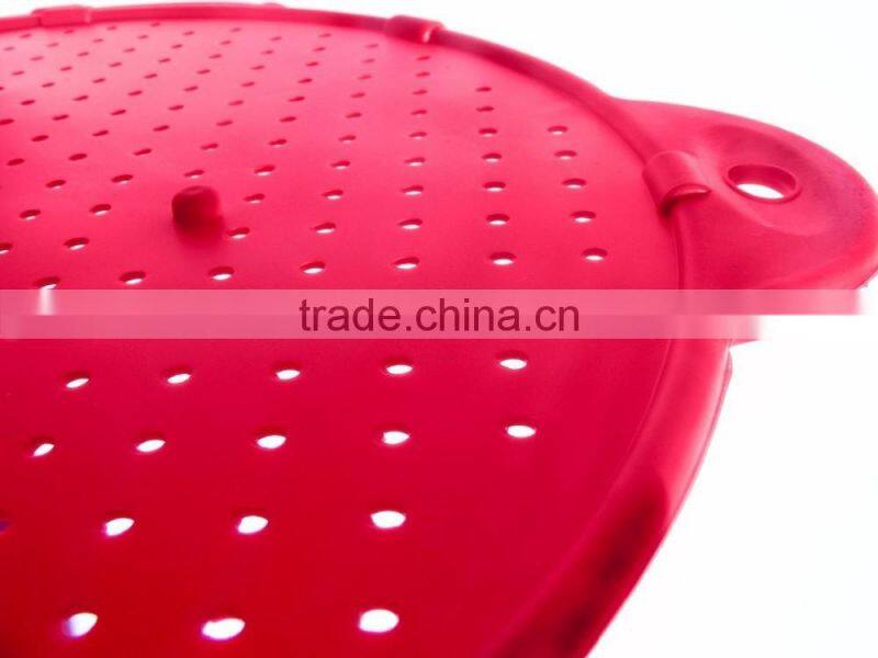 2016 Customized color 3-in-1 silicone splatter screen