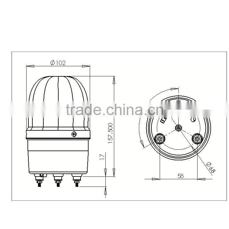 Wl-A24-5101 LED Strobe Caution Warning Beacon Light