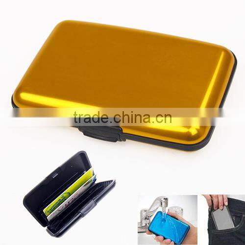 Waterproof Business ID Credit Card Wallet Holder Aluminum Metal id Card Holder Case Box Yoyo id Card Holder