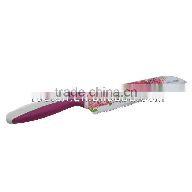 Stainless steel with rose coating chef knife