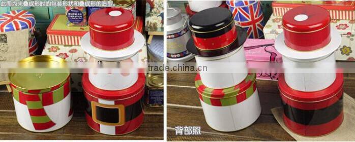 Christmas snowman tin boxes for packaging