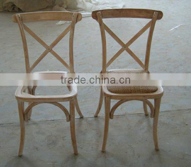 wedding banquet solid wood cross back living room chair