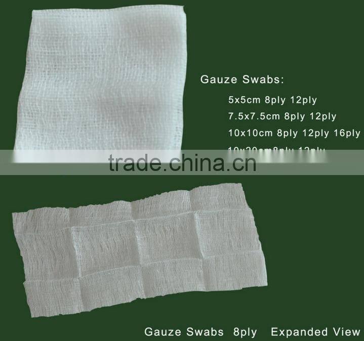 Medical X-ray Detectable Cotton Gauze Swab/large cotton swabs