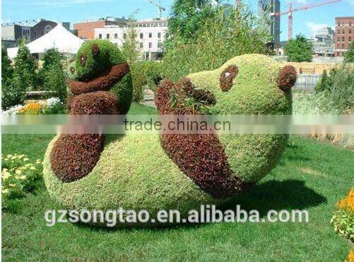 2015 best selling Various shapes artificial panda topiary decorative panada topiary