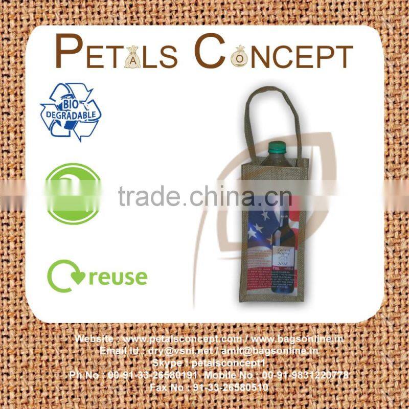 Ideal promotional jute wine bag