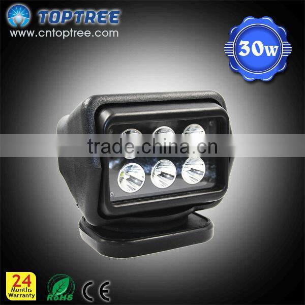 Waterproof ip68 Powerful 50W CREE 12V 24V Military Portable led marine remote searchlight