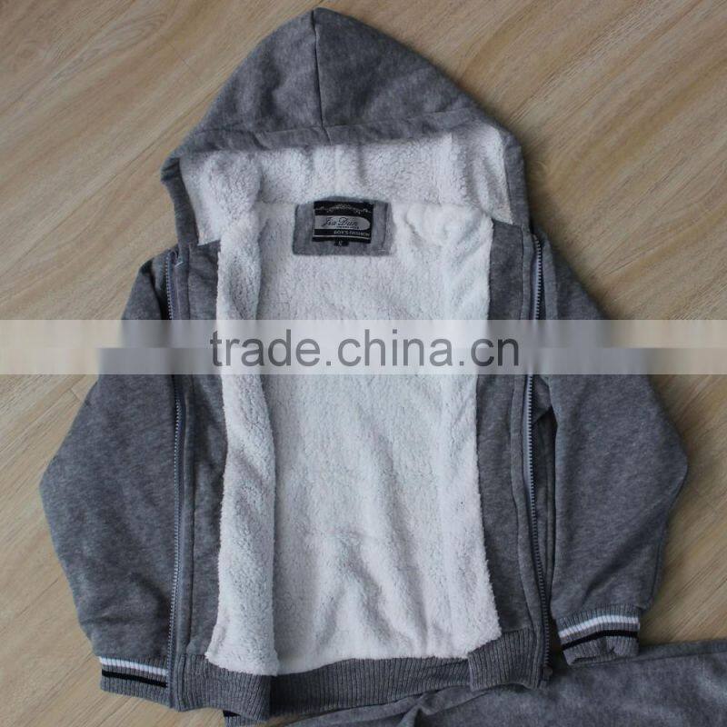 2016 Latest Design Sweatshirt Knitted Fleece Set Boy Hoodies