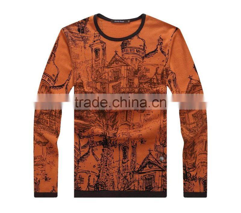new arrival wool printing design custom pullover sweater