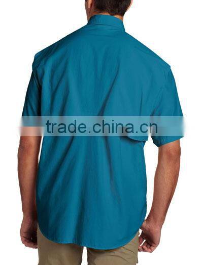 Custom made Short Sleeve Fishing Shirt with high quality made in china