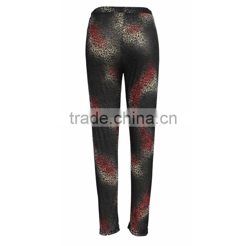 new arrival woman sexy tight leggging leopard print pattern slim fit smooth leg