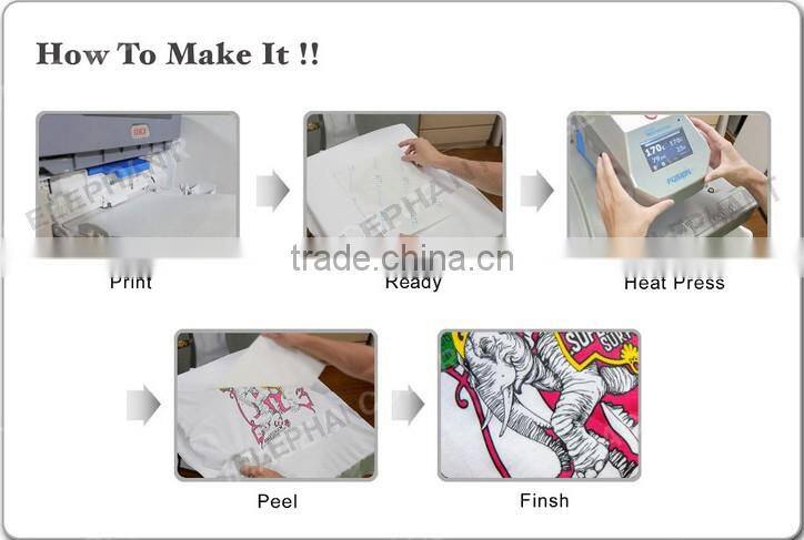 Self weeding light heat transfer paper for t-shirt