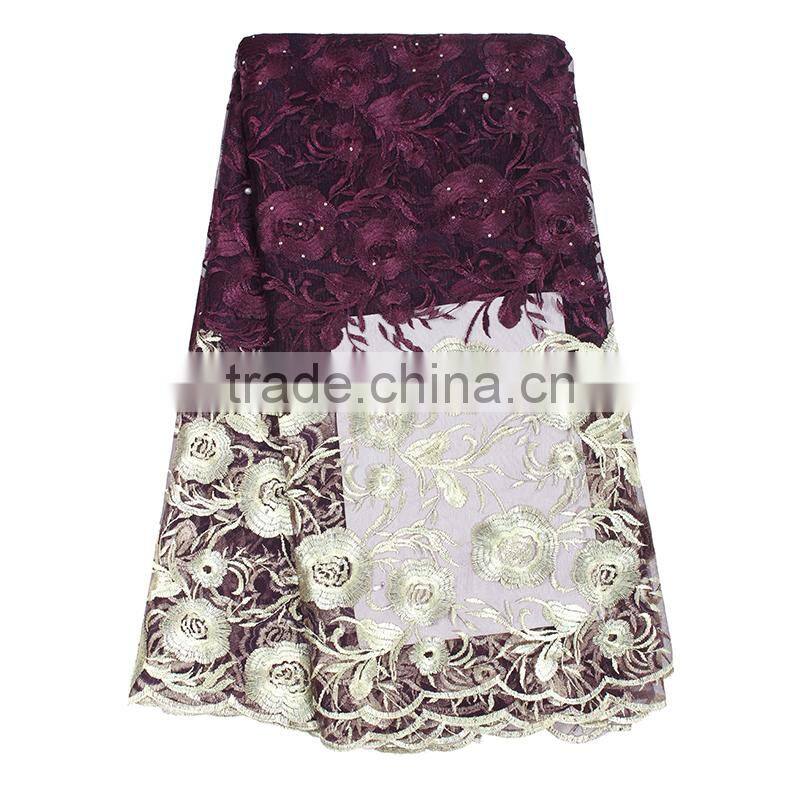 Amazon Hot Selling Premium Lace White Heavy African Voile Lace