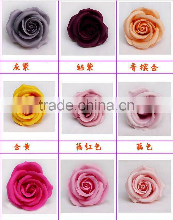 Cheap valentine's day gift artificial solid color soap flower in bulk