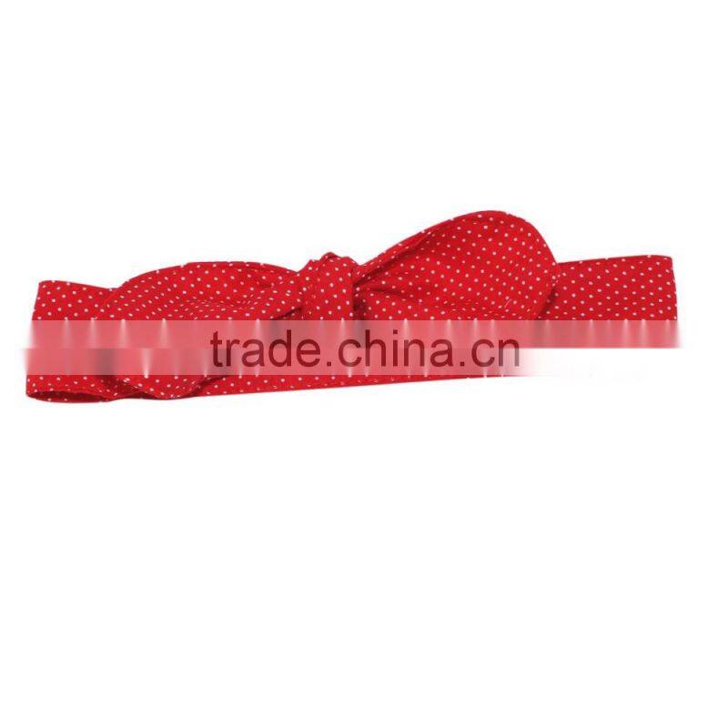 Fashion Red Plaid Hair Accessories Baby Cotton Hair Bow Headband