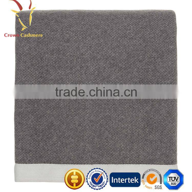 Knitted Solid Cashmere Blanket