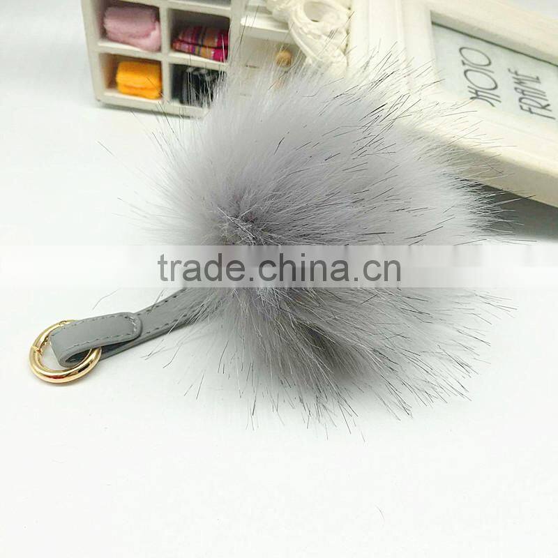 Hot Soft Faux Fur Keychain Balls Key Chain Bag Phone Shape Accessory For Car Key Holder Ring Fur Ball jmq-52