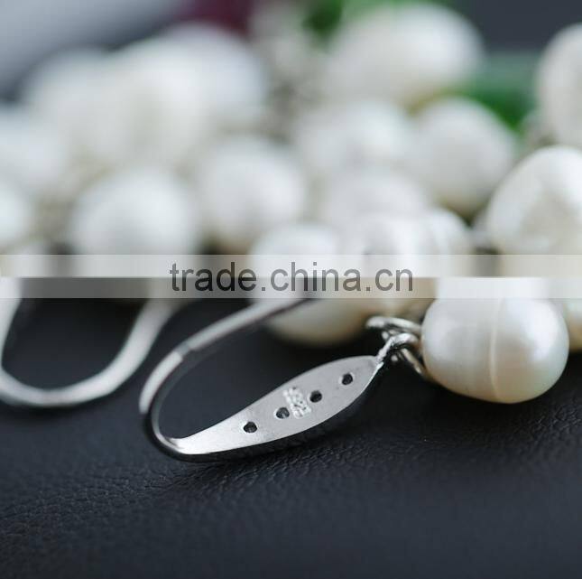 Unique Women Style Cascade Bead natural Pearl hook Earring Hanging pearl earrings pendant for women
