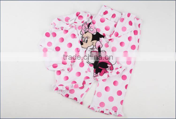 mikey mouse printing patent licensing girl pajamas white sleeping wear