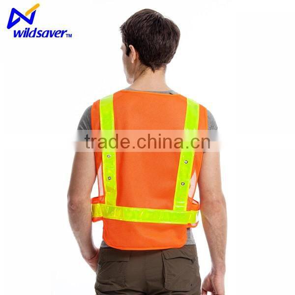 Reflective work wear clothing 100 polyester work vest