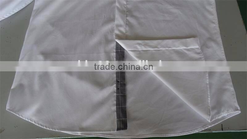 2017 new fashion contrast plain french cuff man shirt