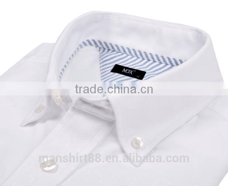 latest fashion design contrast color non iron washed oxford shirt for men
