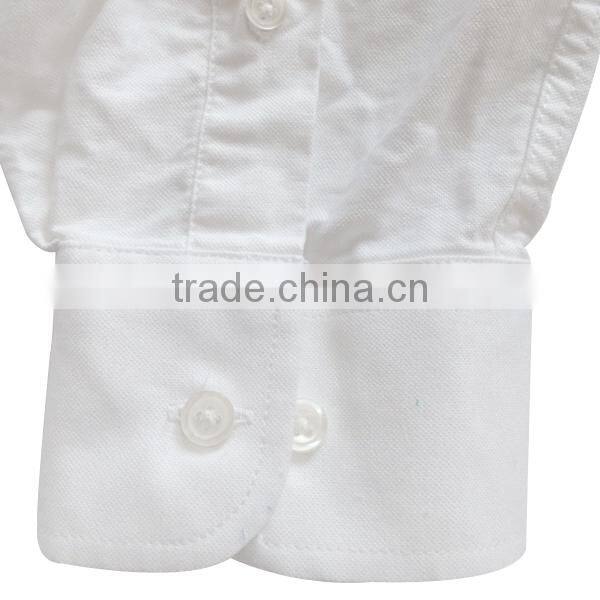 Latest design custom white oxford button down stone washed men shirt