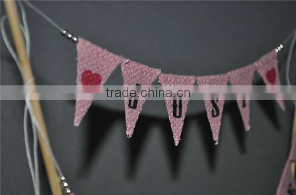 Mr & Mrs Cake Banner Bunting Wedding Party Just Married Love custom Cake Bunting