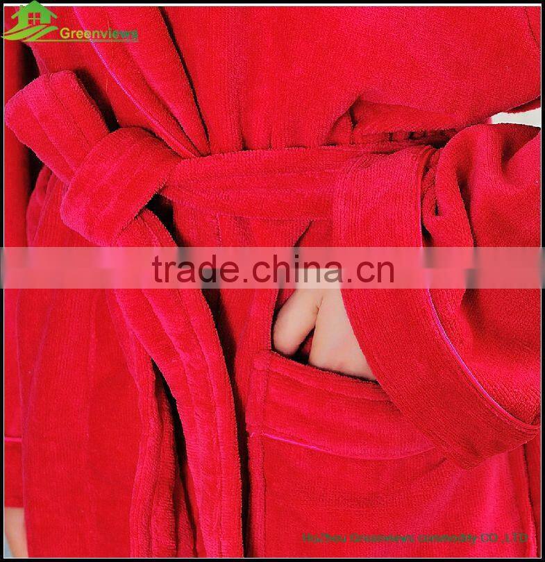 Velvet cotton bathrobes hotel wholesale bathrobe robes with custom logo