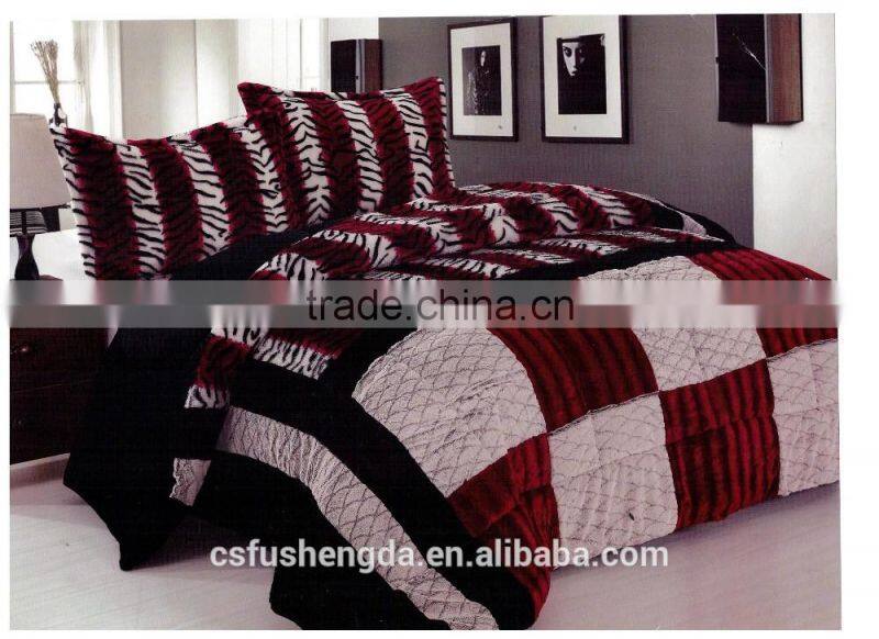 2017 latest design super shining patchwork cover bed for hot selling