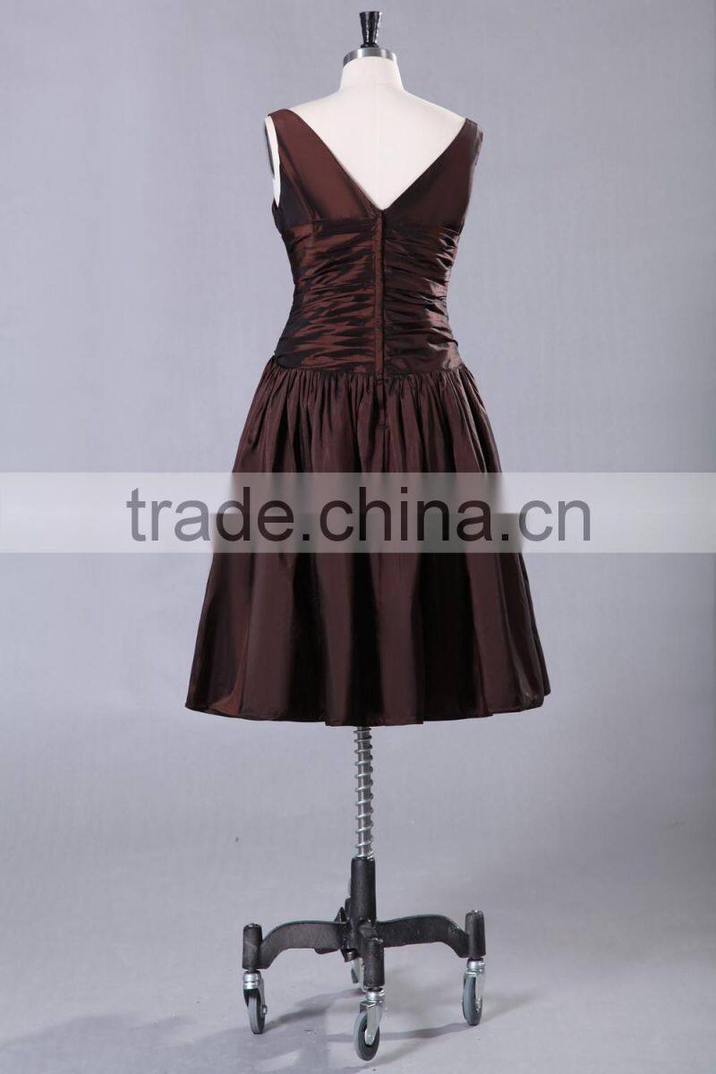 2017 simple style cap sleeves red prom gown ED134