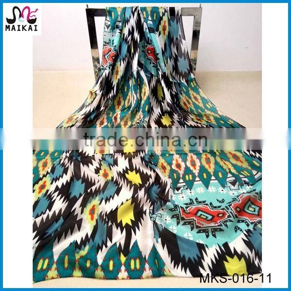 Wholesale new fashion floral print indian silk scarf